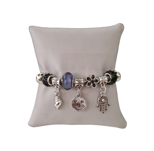 BRACCIALE NERO CHARM