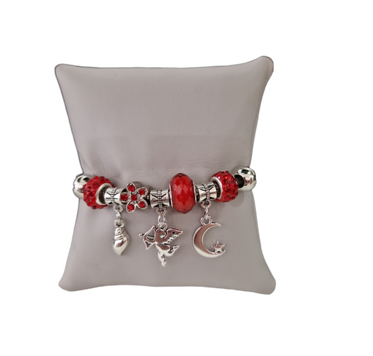 BRACCIALE ROSSO CHARM