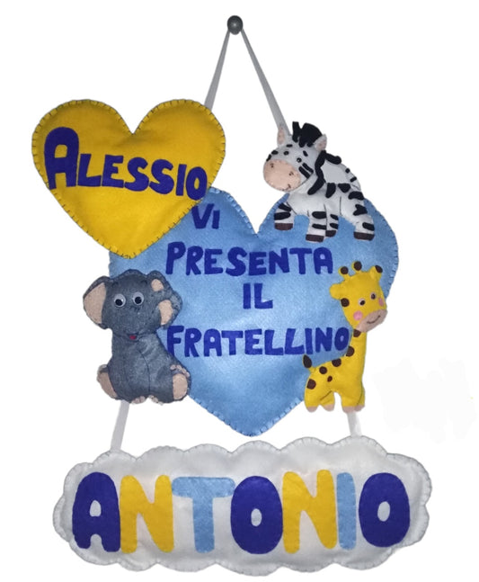 FIOCCO NASCITA MASCHIO/FEMMINA PERSONALIZZABILE